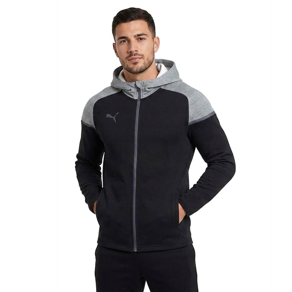 3260 Pánská Mikina Puma Rozepínací S Kapucí Sportovní Kapsa Na Zip M