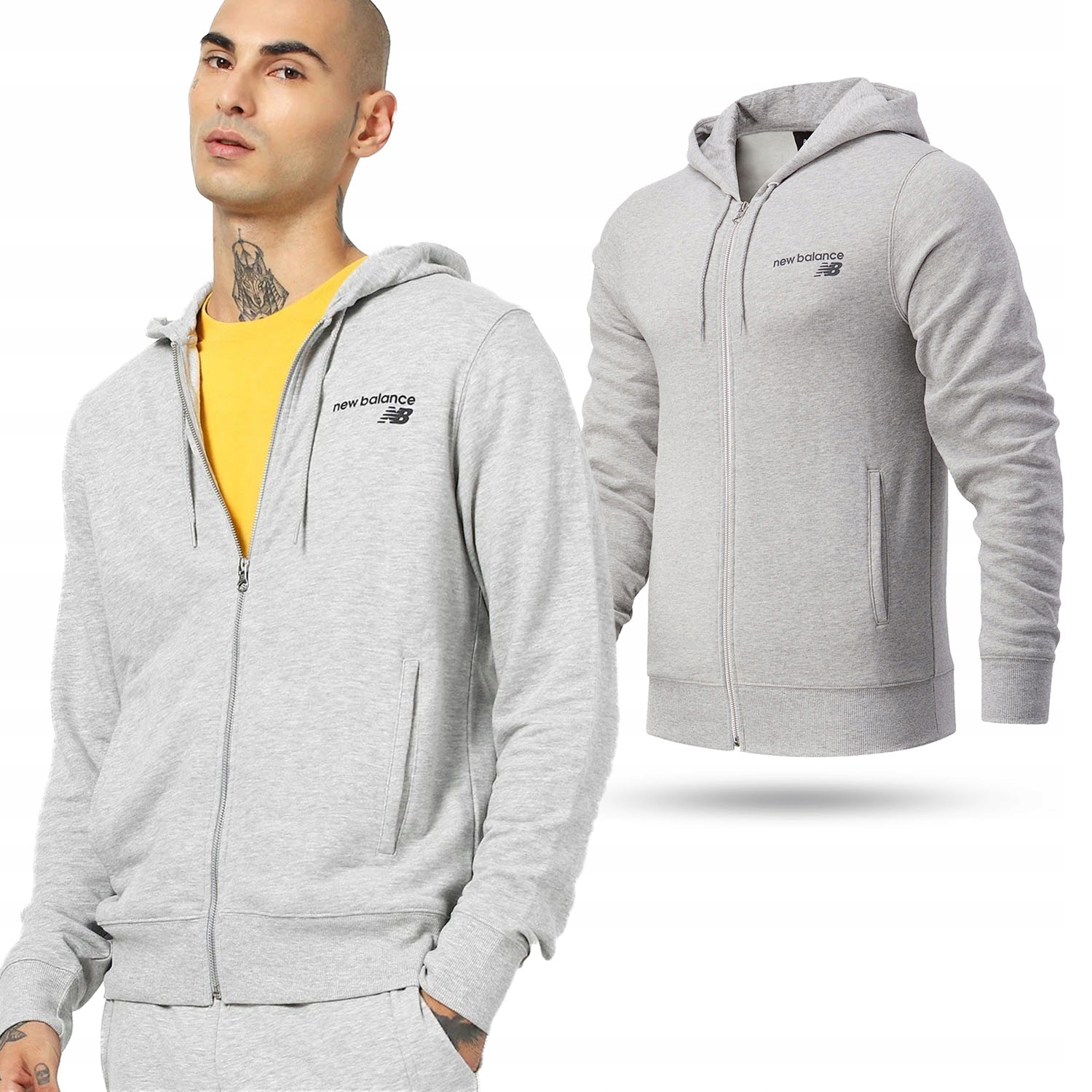 

Bluza Męska New Balance Dresowa Z Kapturem MJ03907
