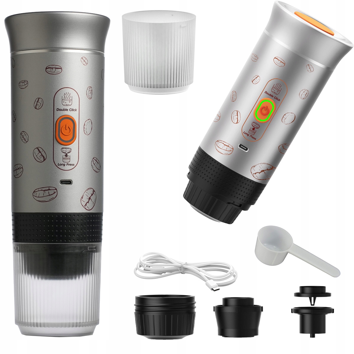 Cestovný kávovar na mletú kávu Tlakové kapsule 20 barov Aerogogo