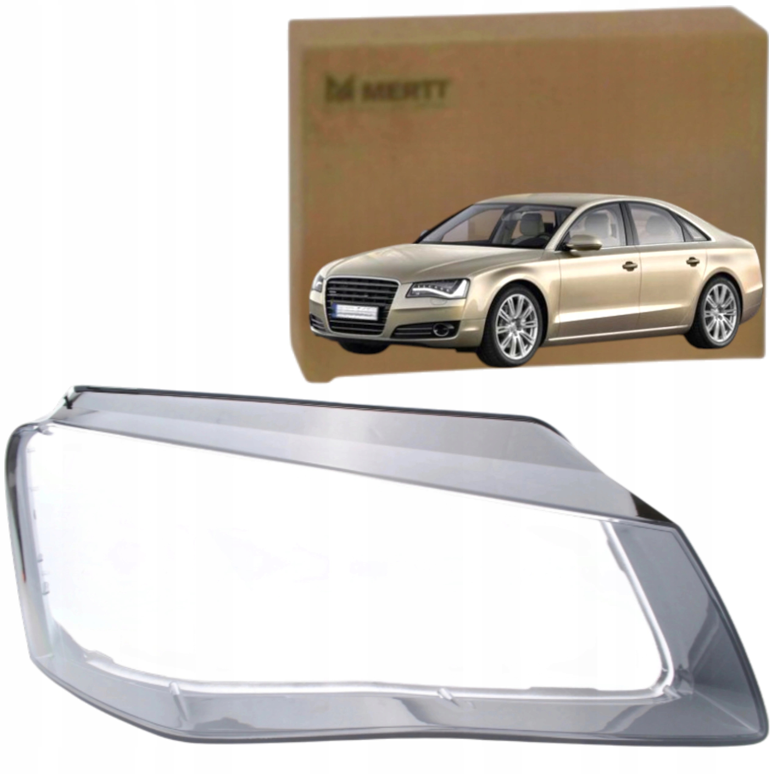 A8 D4 2010-2013 Klosz Pravé sklo reflektoru lampa Přední