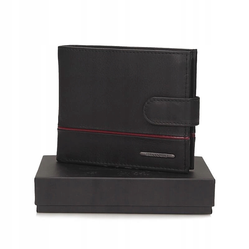 Pánská kožená peněženka Bellugio TMM-80R-032 Black/Red