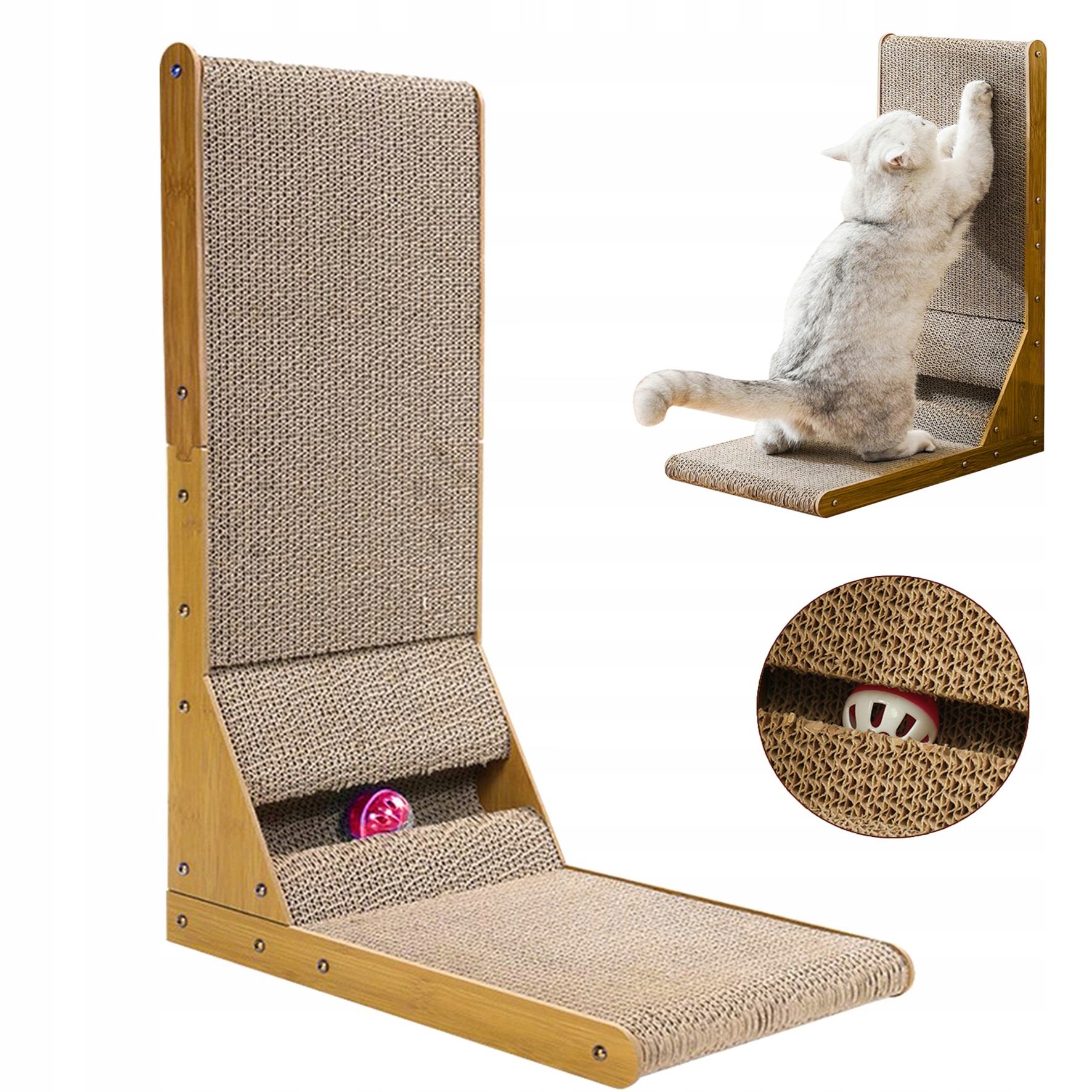Levně Škrabadlo Pro Kočky Vertikální Horizontální Rohové Pro Hraní, Odpočinek A Škrábání