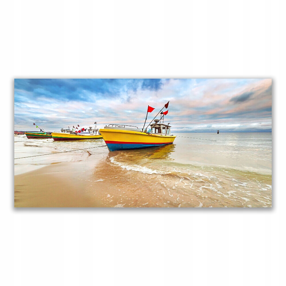 

Obraz na ścianę 120x60 Łódki Plaża Morze Krajobraz