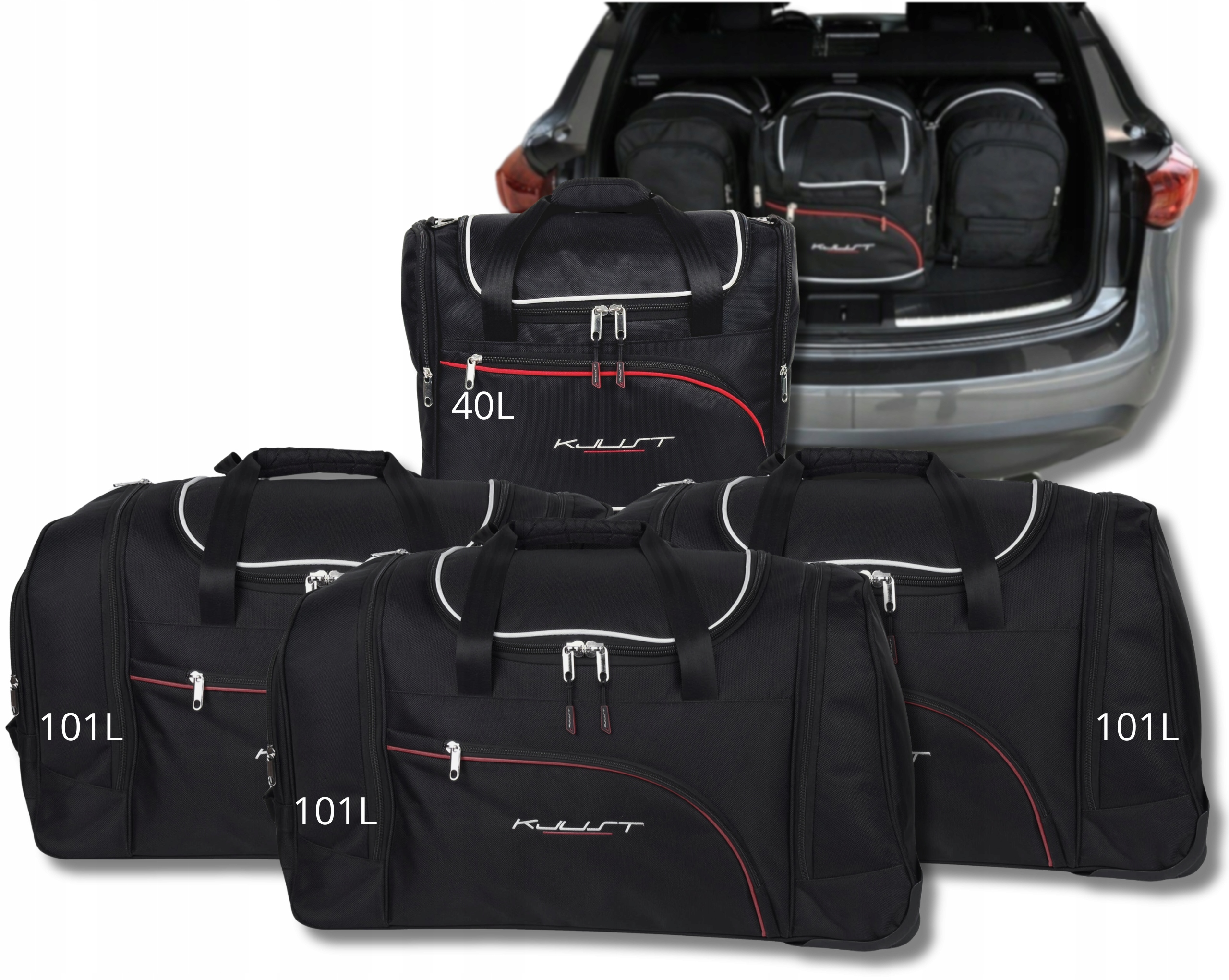 Sada tašiek Komplet Kjust do kufra Infiniti QX70 2013-2018 4 ks