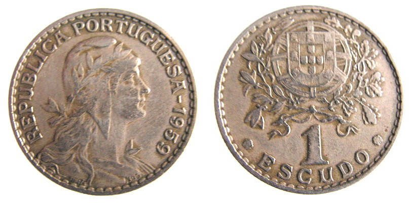 9431.PORTUGALIA, 1 ESCUDO, 1959