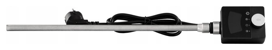 Elektrická Vykurovacia Tyč Push Do Kúpeľňového Radiátora, Oblá/štvorcová, 400W, Čierna