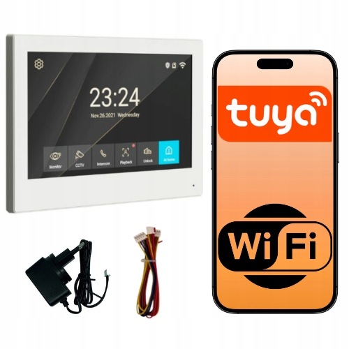 Dodatočný monitor 7″ WiFi pre videovrátnik Tuya Smart Life 2-vodičový