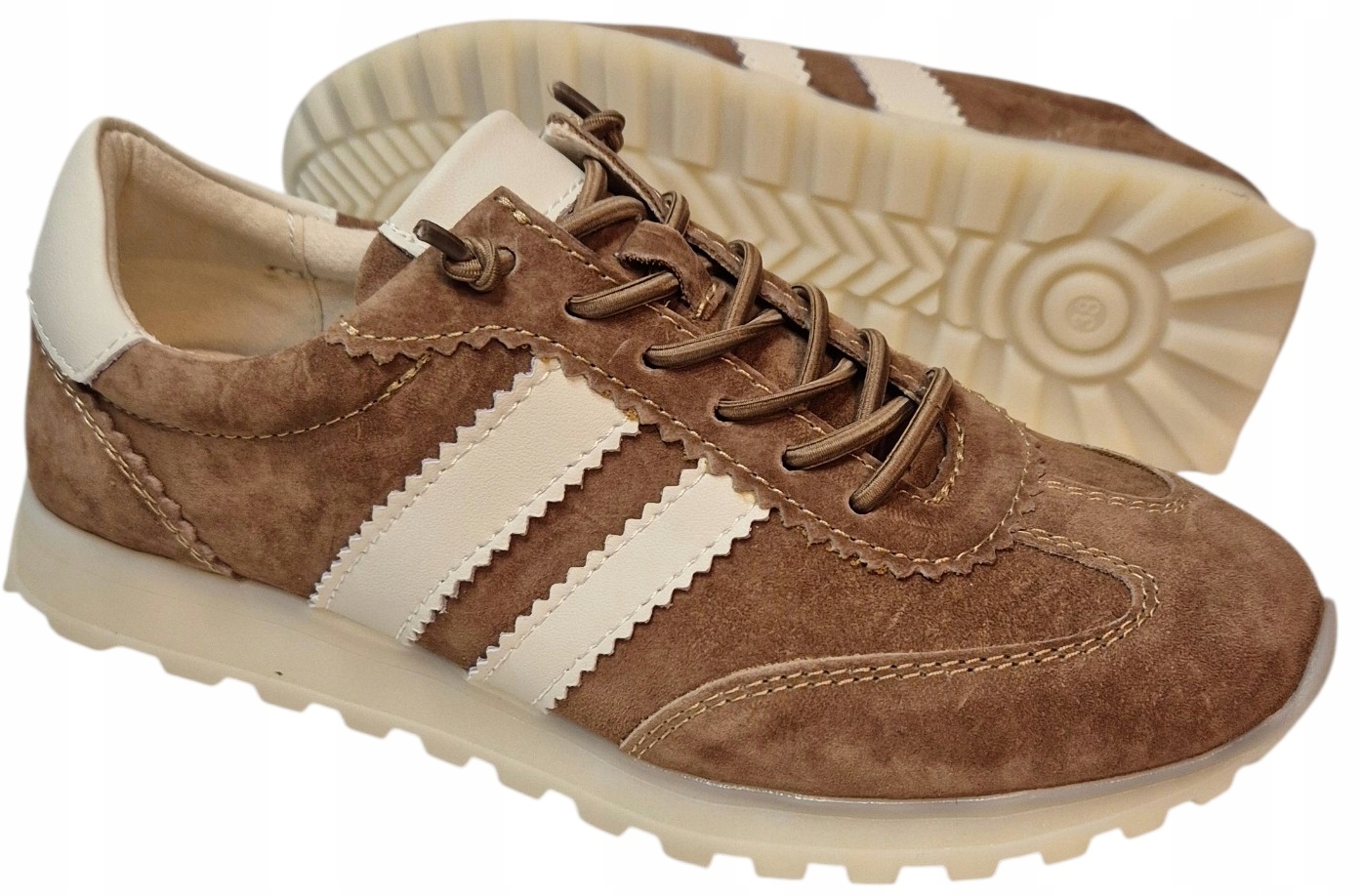 Goodin GD-XW-1011 Sportovní tenisky Karamelová kůže semiš vel 38