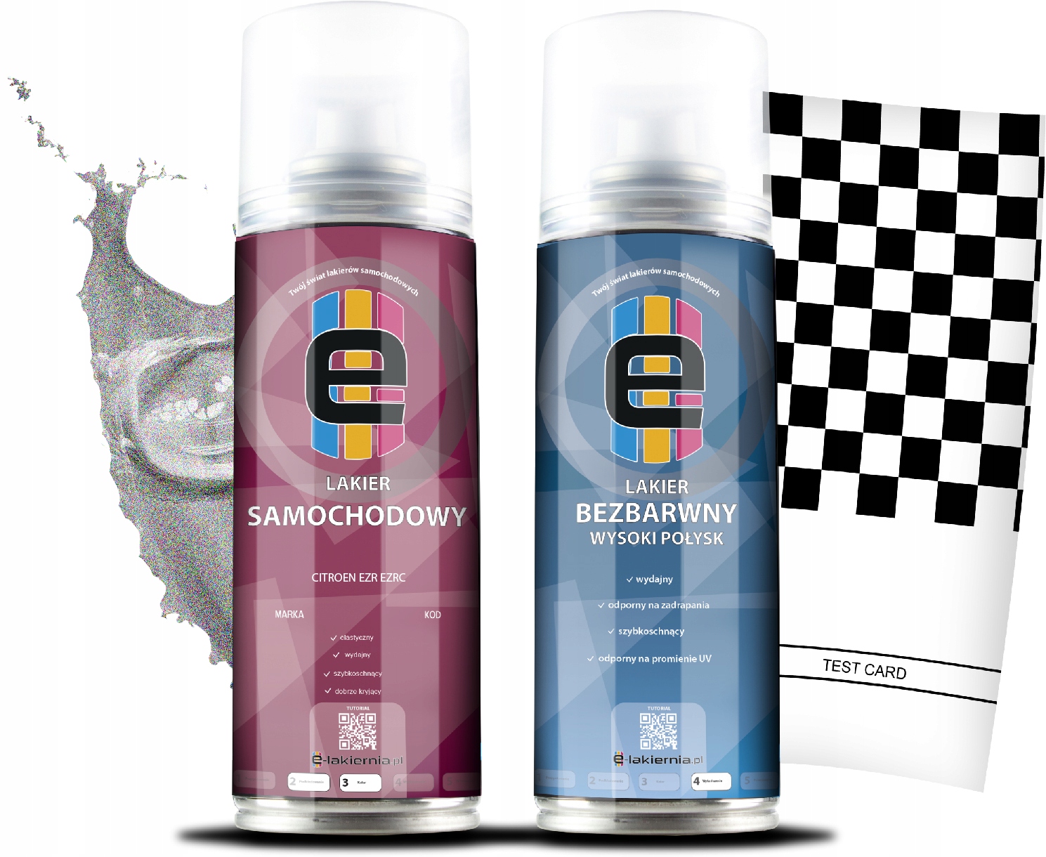 Zestaw Lakier Samochodowy w Sprayu Bezbarwny Citroen Ezr Ezrc