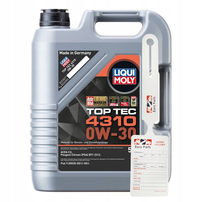 LIQUI MOLY OLEJ 0W30 5L TOP TEC 4310 2362 SYNTETYK