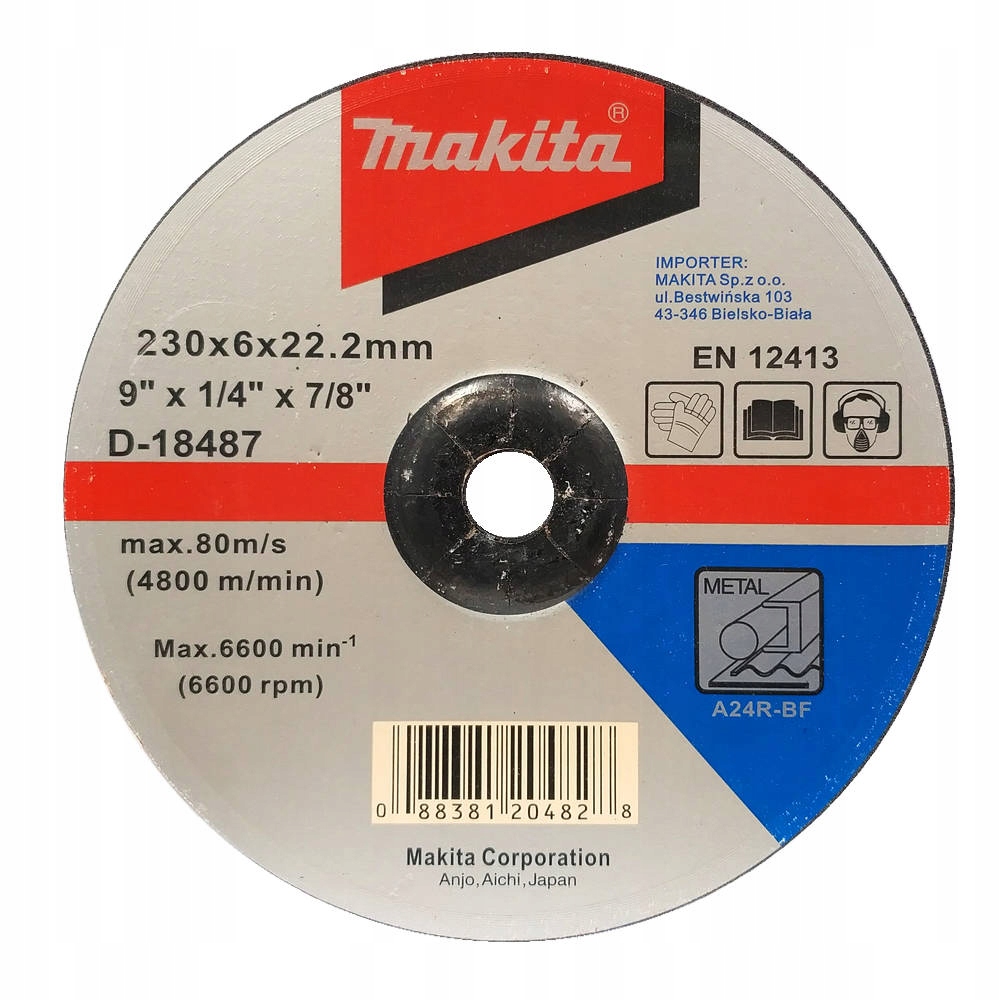 

Makita D-18487 Tarcza Do Szlifowania 230x6x22,2 mm