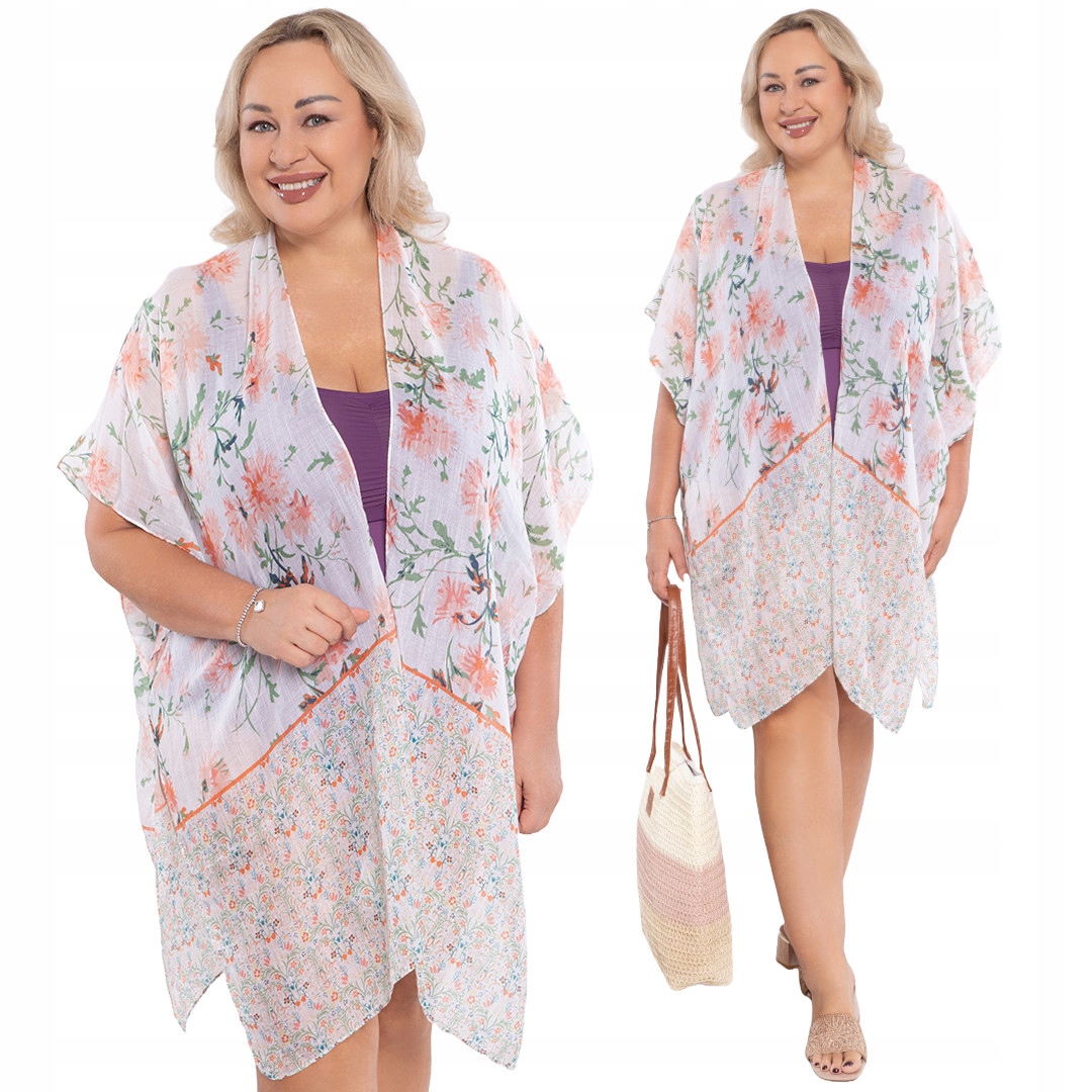 Přehoz zeleno-oranžové květy 46-56