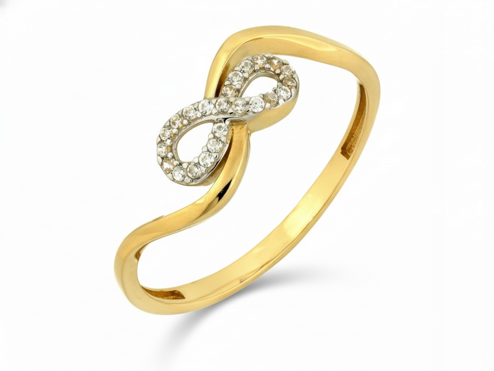 Zlatý dámský prstýnek 585, módní, značkový