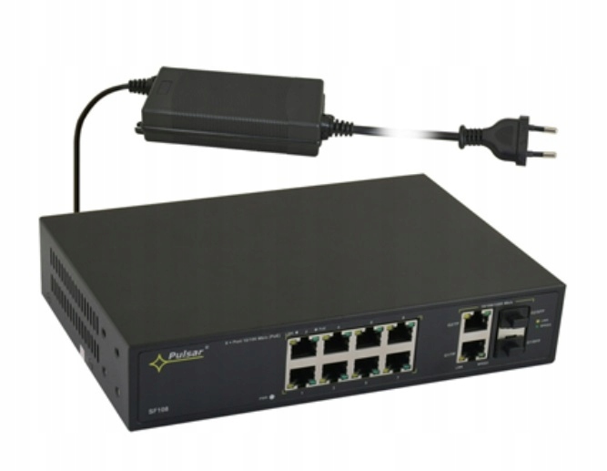 

Switch PoE Pulsar SF108-90W 8xPoE, 2xSFP, 2xGE