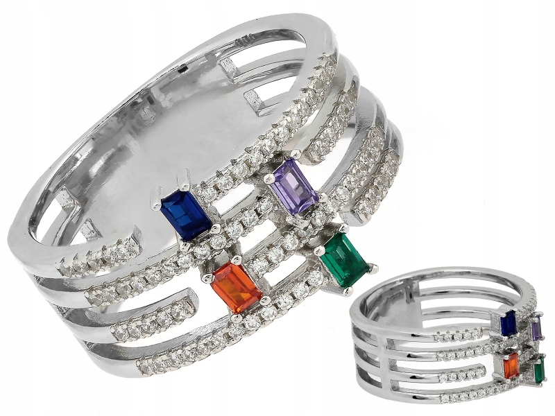 Prstýnek 925 se zirkony, stylový a elegantní design jako dárek