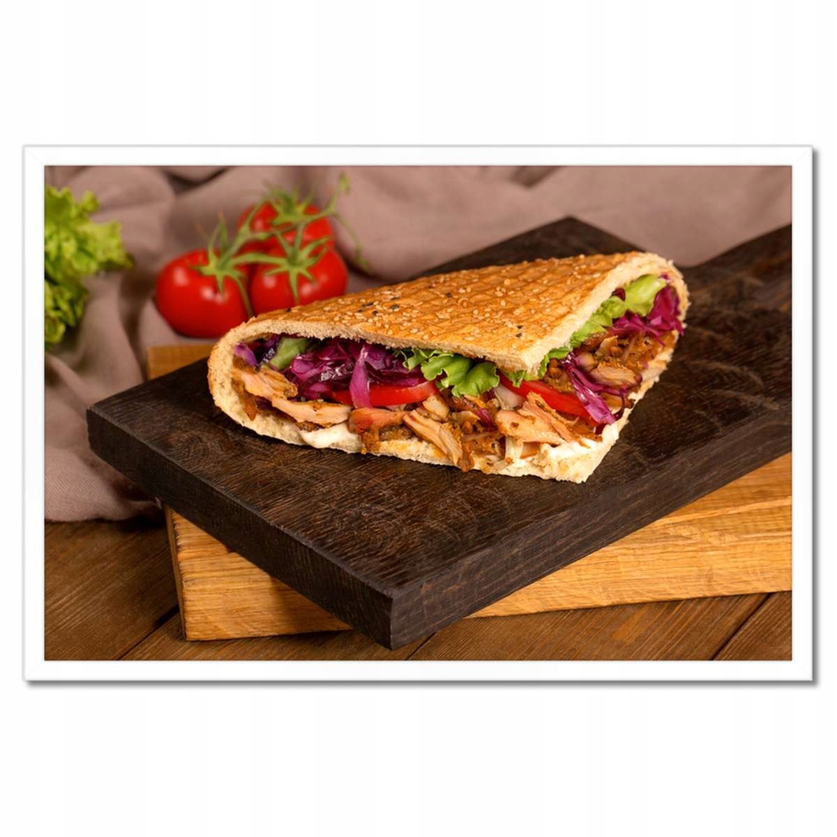 Plakáty v rámu 60x40 Kebab v rohlíku