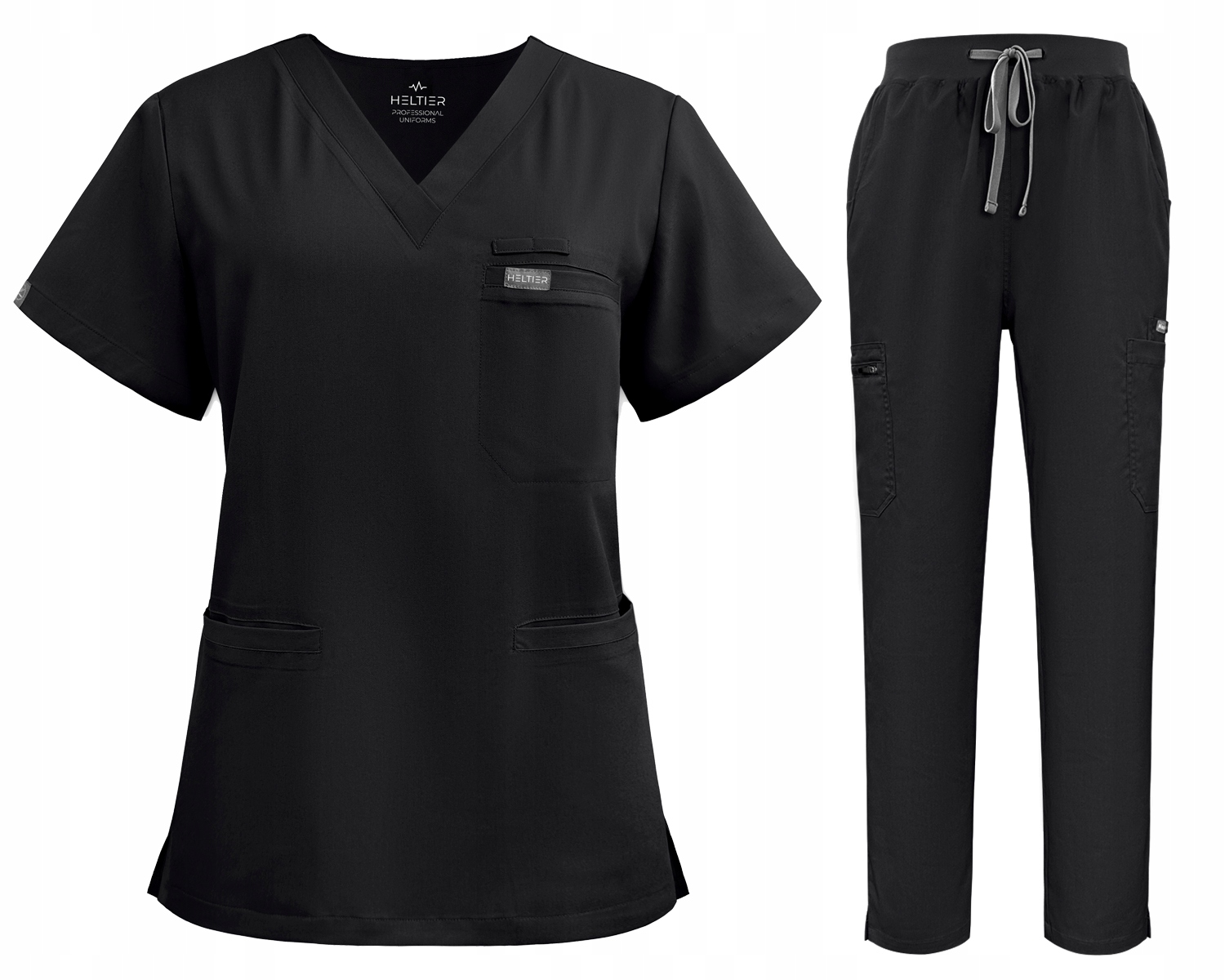 Komplet Medyczny Damski Scrub Model Prescribe Kolor Black Rozm. M