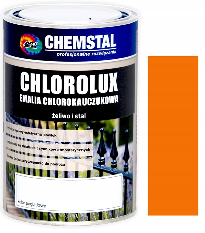 Emalia chlorokauczukowa CHLOROLUX 10L POMARAŃCZOWY