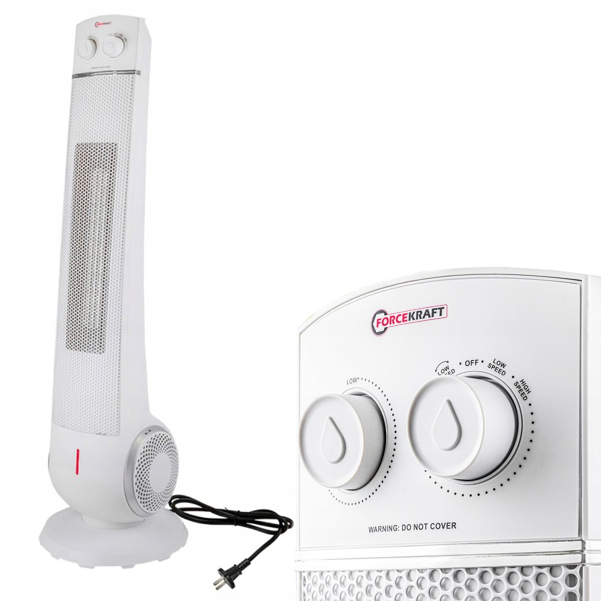 Sloupový keramický termoventilátor 2200 W Farelka radiátor termostat