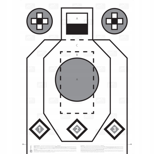 Papírový štít Rxqt Rifle Excercise/Qualification Target Helikon 100 ks