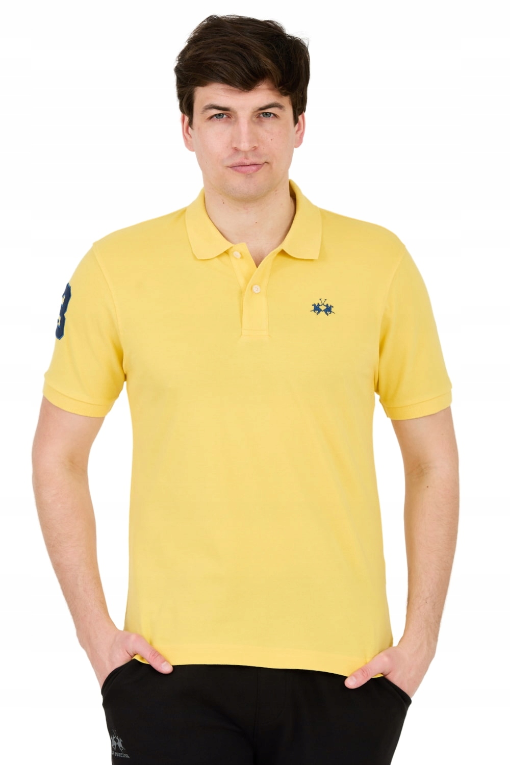 La Martina Žluté polo s malým logem L