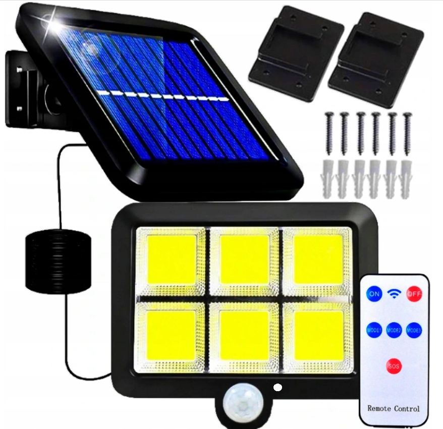 

Lampa Solarna Led Czujnik Ruchu Zmierzchu +pilot