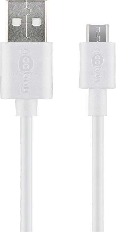 Kabel Goobay 43837 microUSB 2.0 do Usb 2.0, 1 m, biały