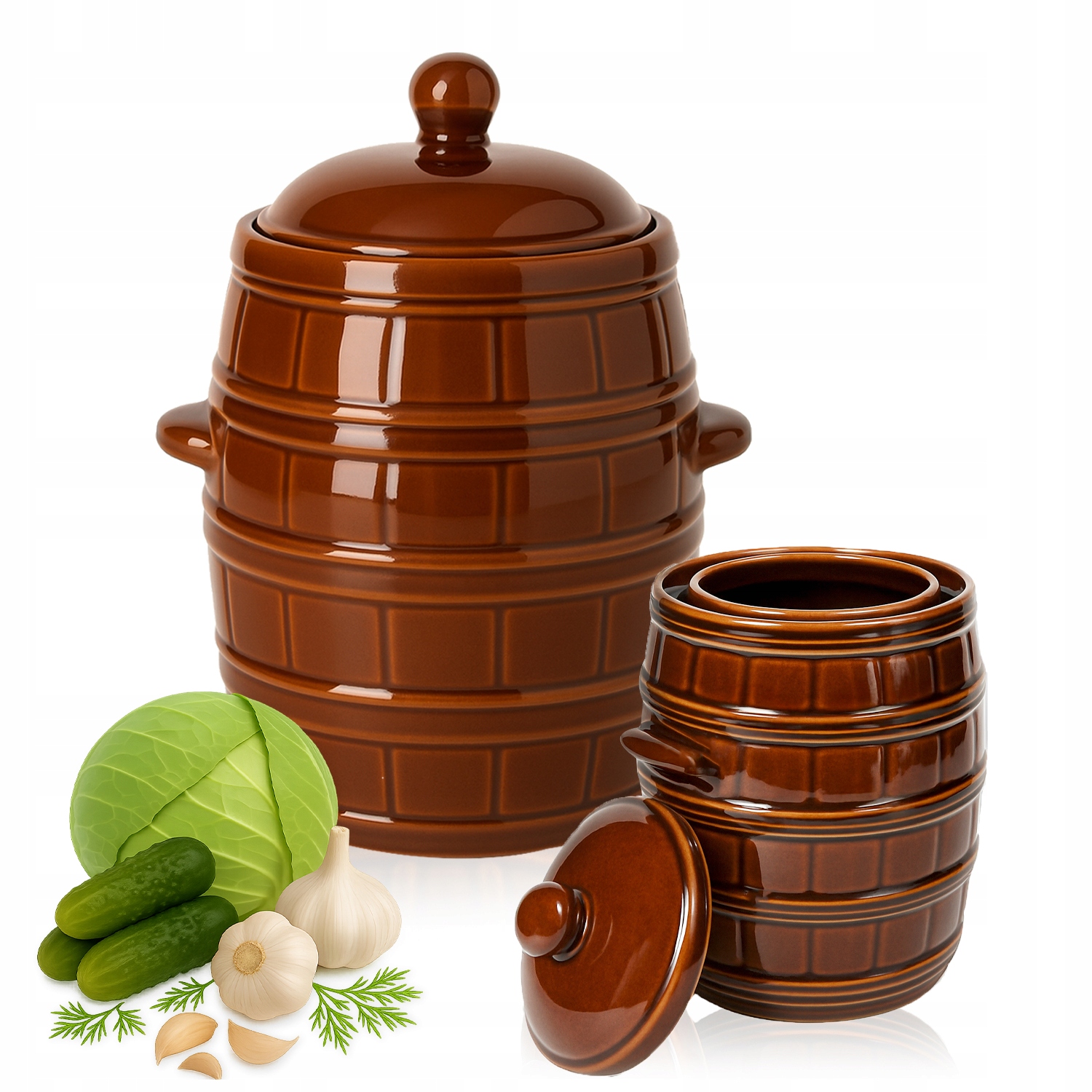 Sud S Límcem K Nakládání Kamenina Na Okurky Zelí Polévka Sádlo 3,2 L