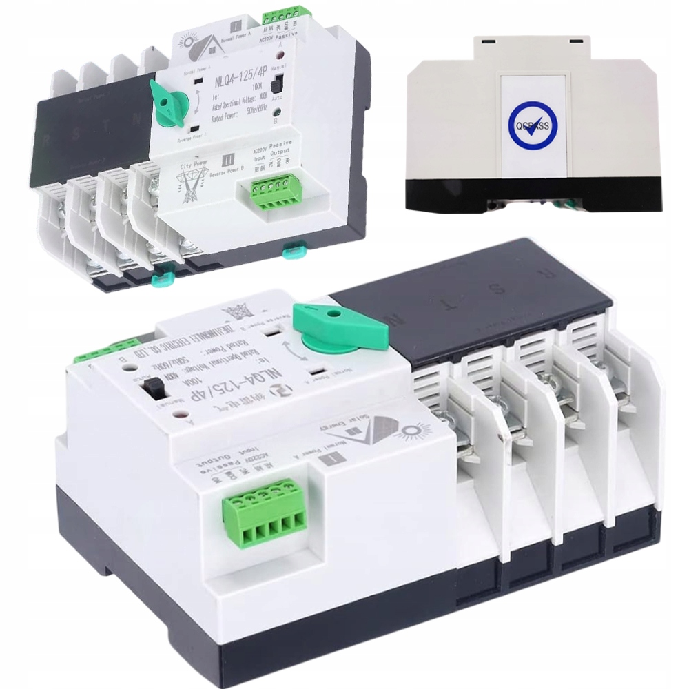 Automatický Vypínač Napájení Ats 100A 400V <50 Ms, Stříbrné Kontakty