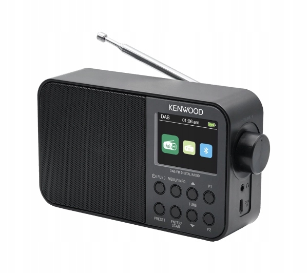 Radioodbiornik Radio przenośne Kenwood CR-M30DAB-B Fm Dab+ Bluetooth Czarny