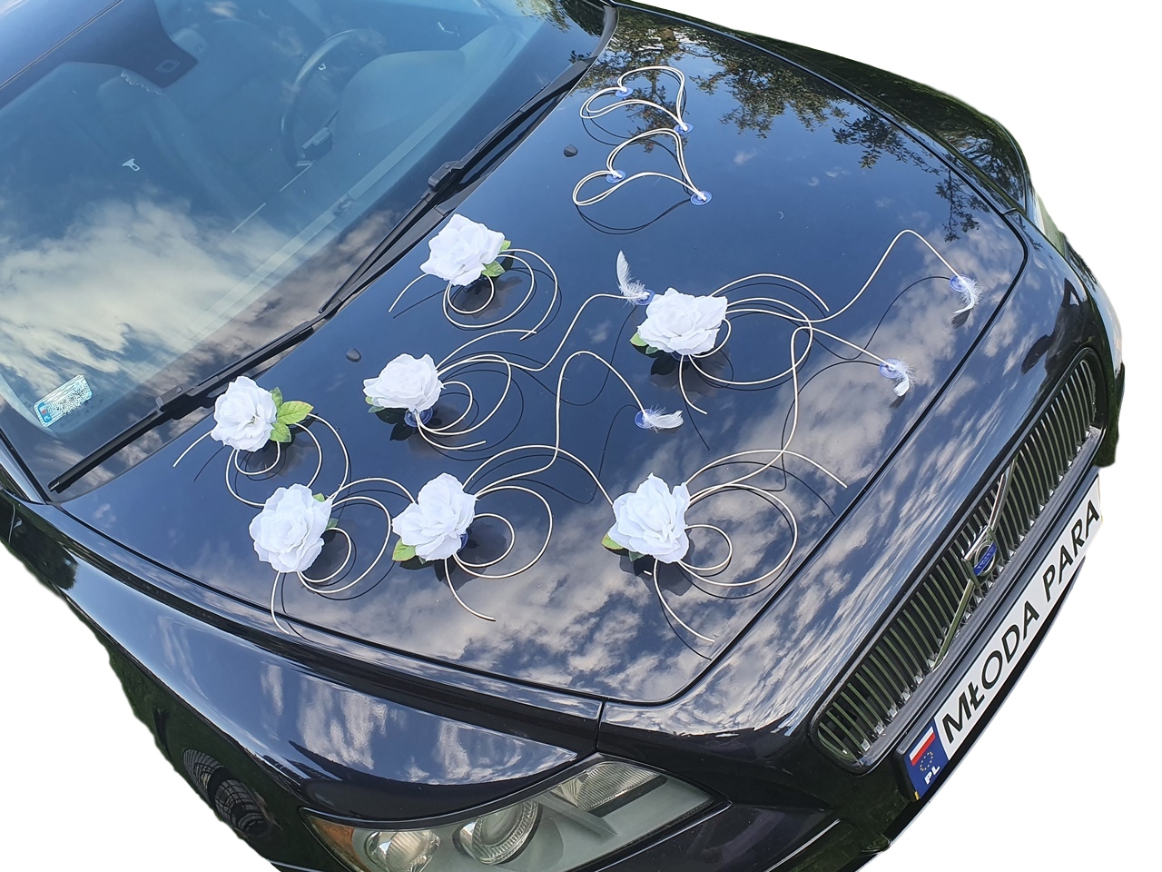 

Dekoracja samochodu stroik ozdoby ślub róża Serca