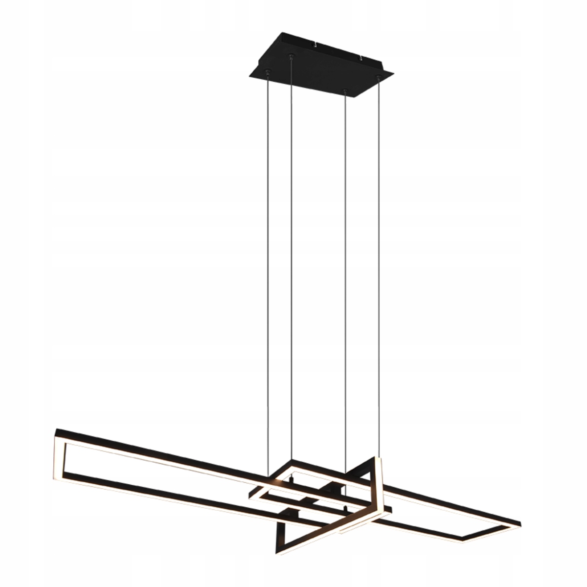 Závesná Led geometrická lampa čierna Trio