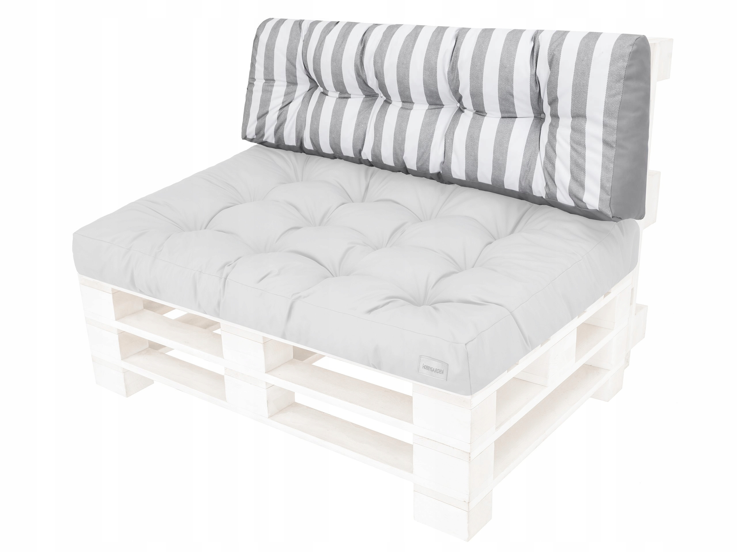 Záhradný vankúš na operadlo lavičky z paliet 120x40