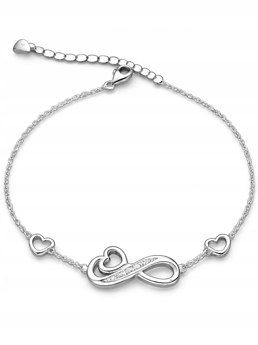 Stříbrný náramek 925 celebrita nekonečno módní šperky