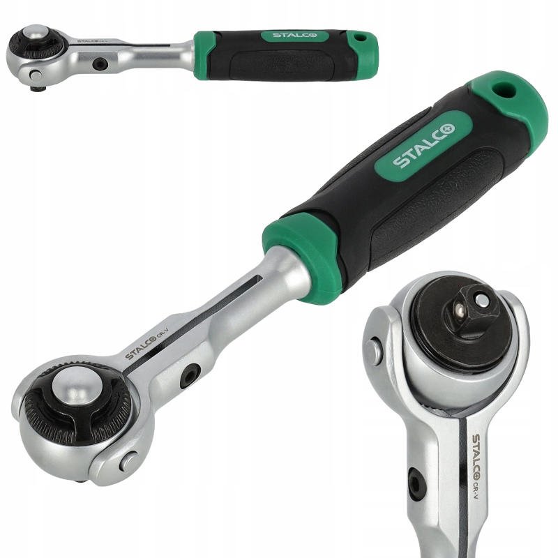 Grzechotka Klucz 360° 1/4” 72 Zęby 155MM Stalco