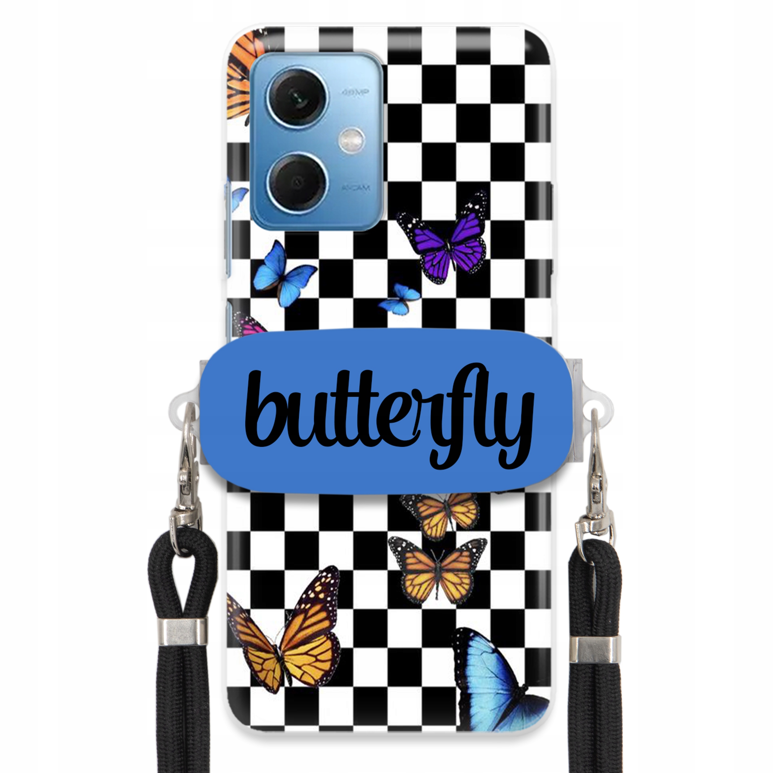 Puzdro Pre Xiaomi Redmi Note 12 5 G Puzdro Obdĺžnikový Držiak Vodítko Butterfly