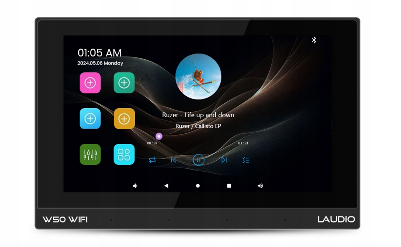 Laudio W50 Wifi – Nástěnný přehrávač se zónovým zesilovačem 4x50W Černý