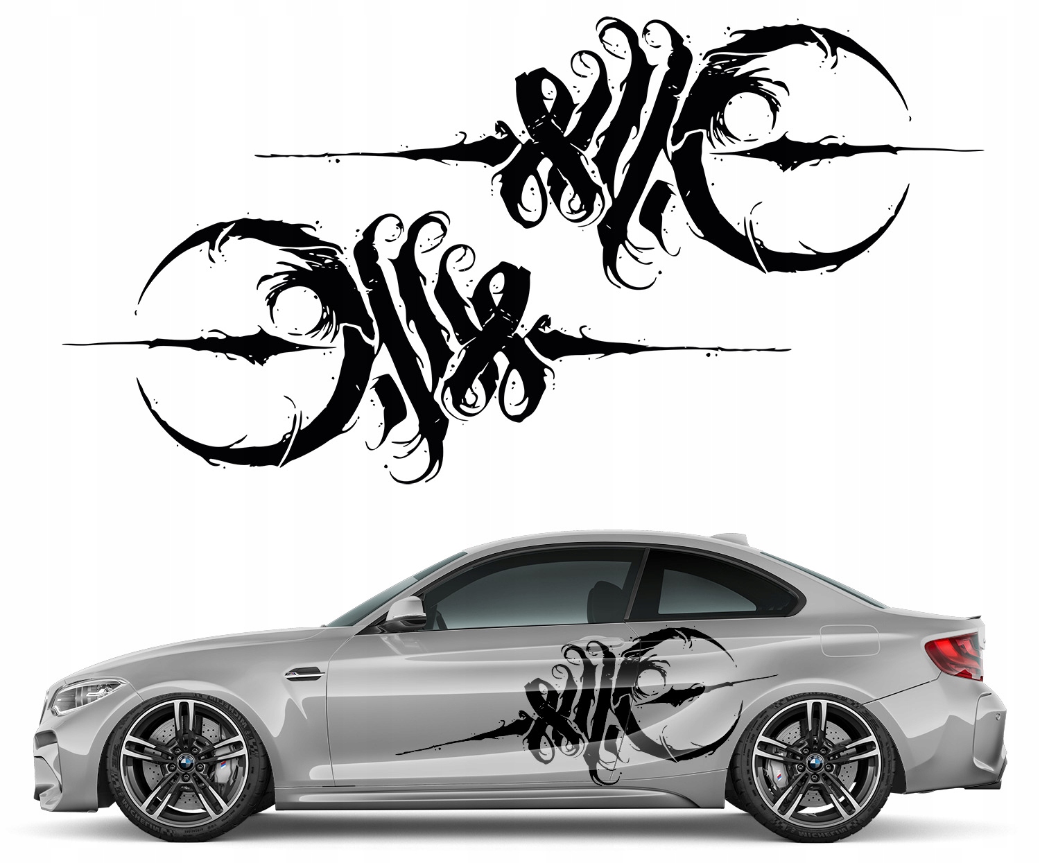 2x Samolepka na auto Motiv Tribal 55x147 cm