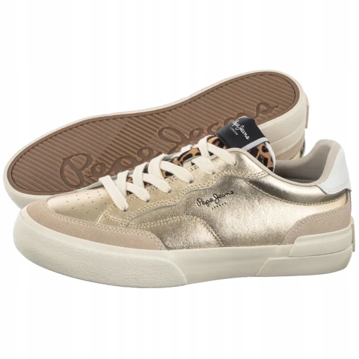 Dámské tenisky Pepe Jeans Milan Glow W Gold PLS300012 Zlaté