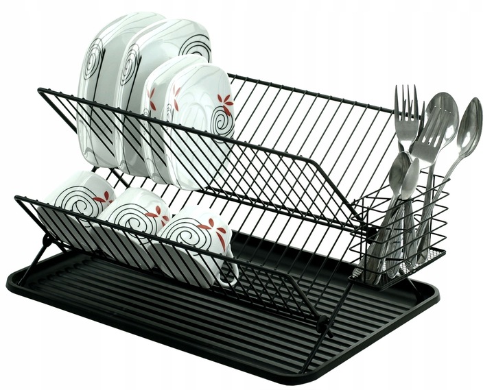 

Suszarka Do Naczyń ociekacz Czarna wkład sztućce 2