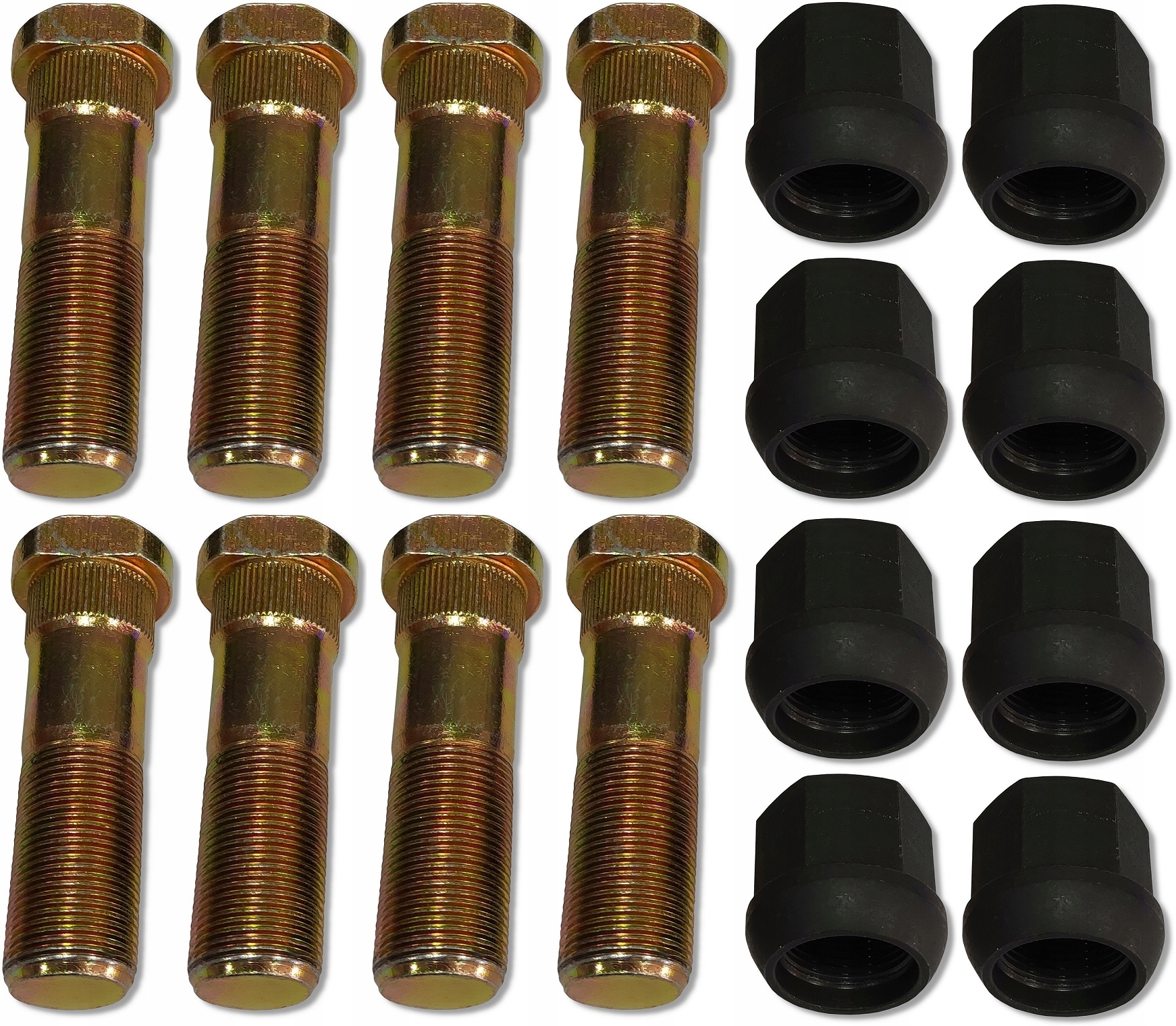 8x Šroub S Dvojitým Závitem Na Kolo Přívěsu 88,5 mm Matice Hl 6011 8011 M22