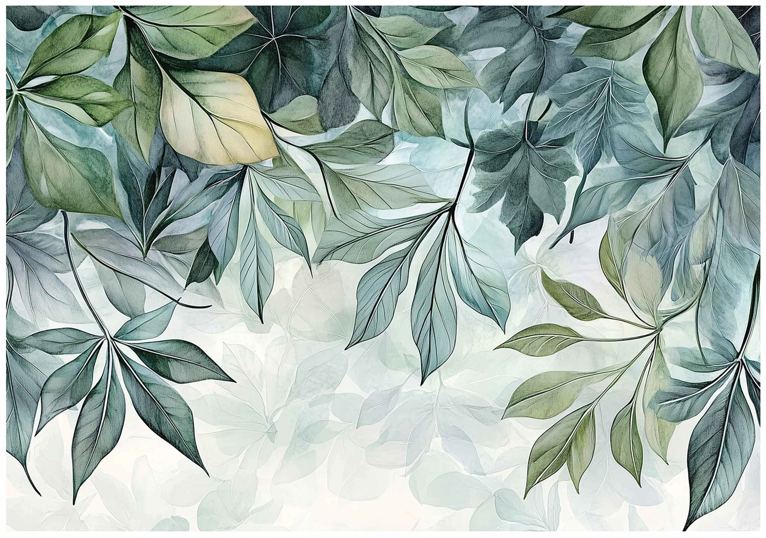 Fototapeta Jemné listy ve stylu akvarelu do ložnice 400x280 lepidlo