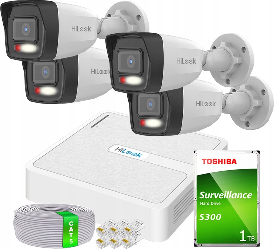 Ip monitorovací sada 4x IPCAM-B2-30DL 2Mpx FullHD Den/Noc Barva Apka