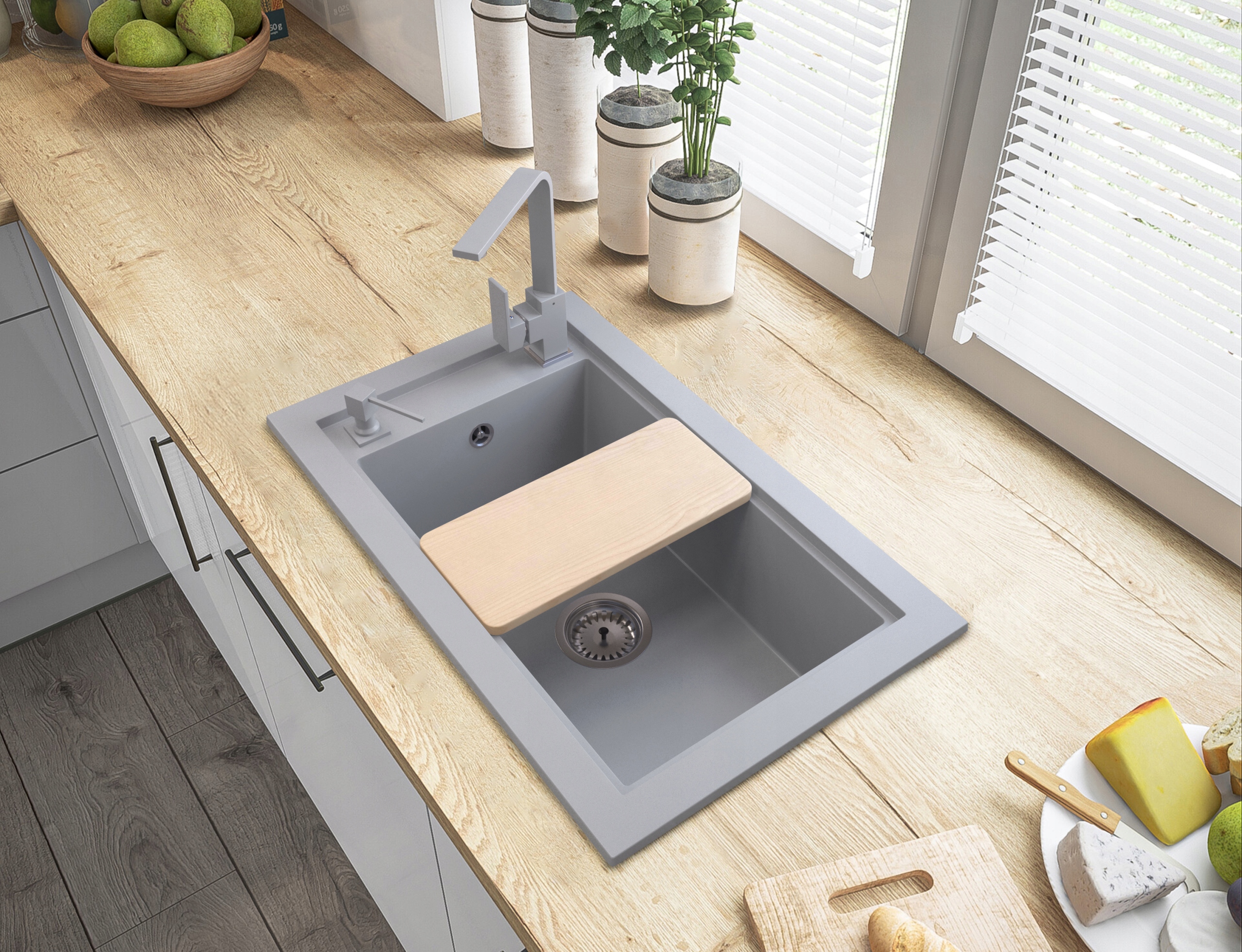 DOZOWNIK SZARY PŁYNU MYDŁA DO ZLEW KWADRATOWY Kod producenta DOZOWNIK KWADRAT