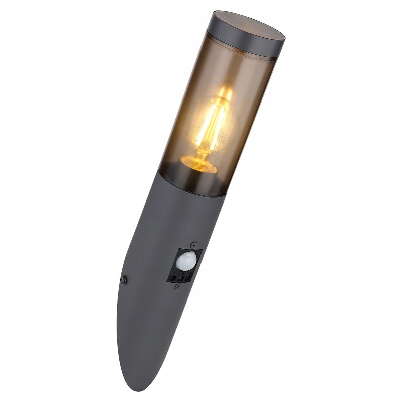 Venkovní nástěnné svítidlo Boston s pohybovým senzorem antracit 230 V IP44