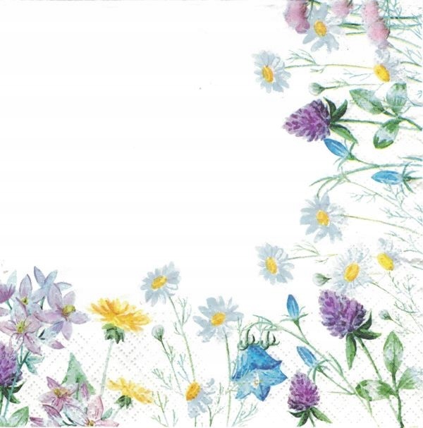 Serwetki Papierowe Kwiaty Rama z Kwiatów Kwiatki 33x33 cm 20 sztuk