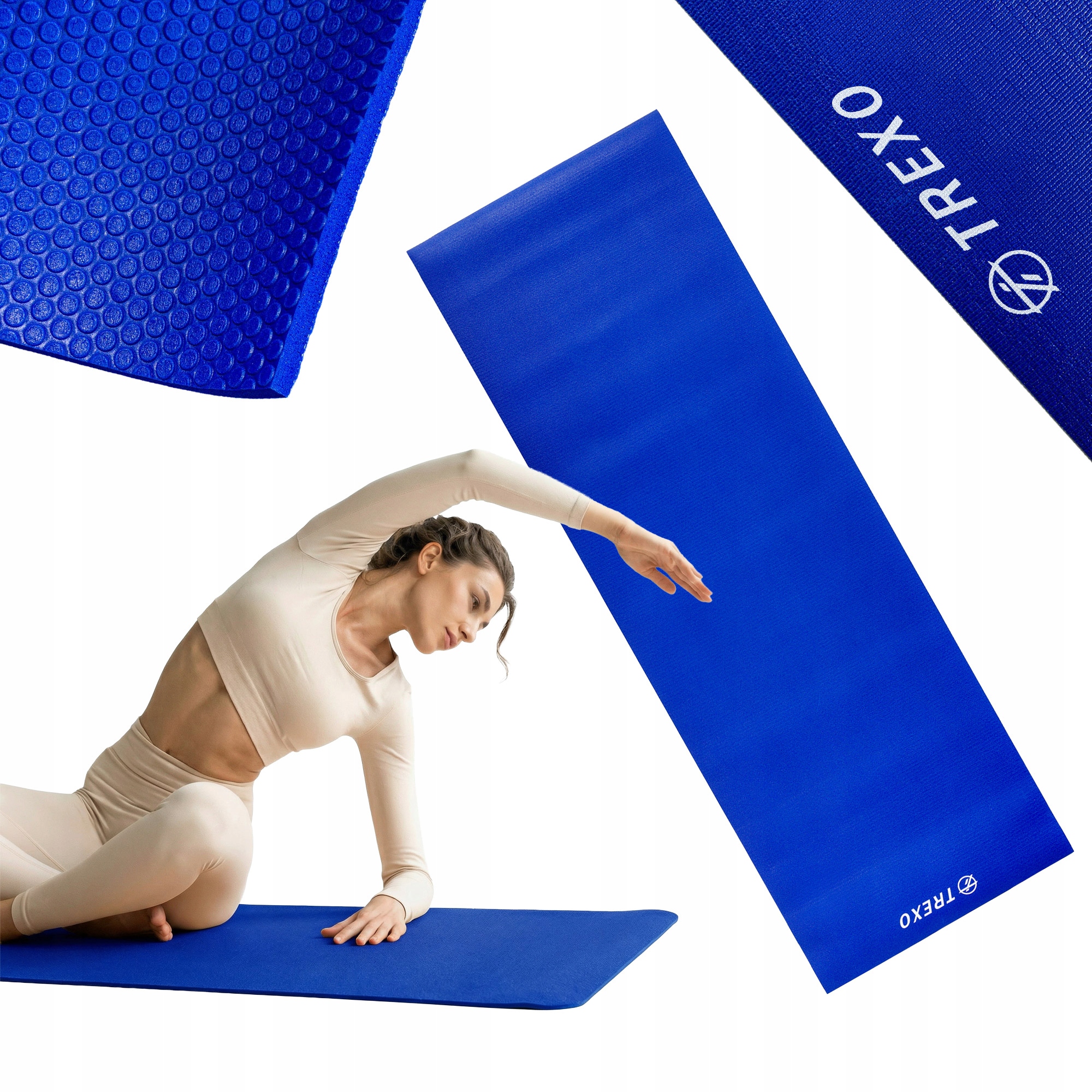 Miękka Antypoślizgowa mata fitness do ćwiczeń jogi Xtrexo treningowa 6 mm