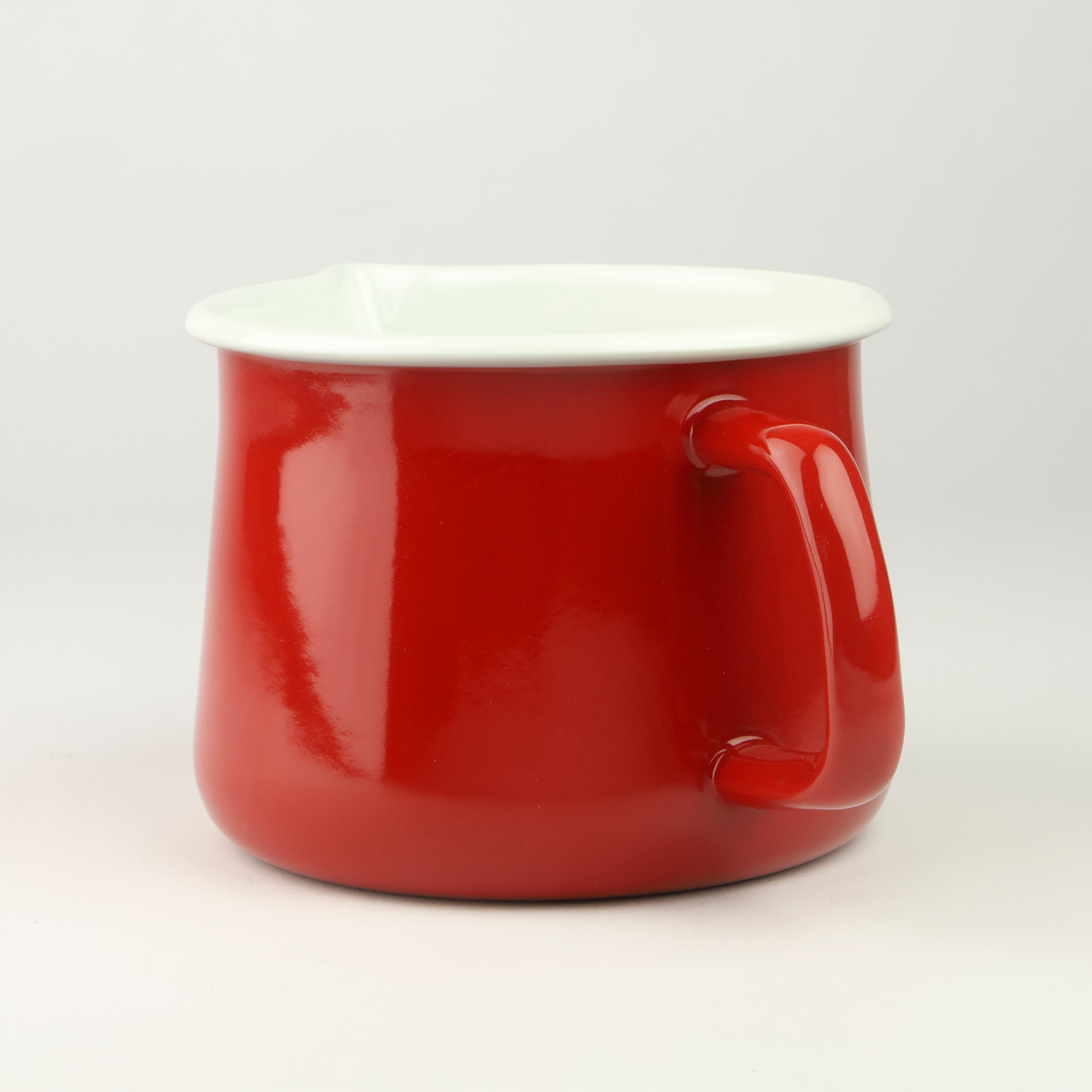 EMALIOWANY KUBEK Z WYLEWKĄ DZBANUSZEK NA KUCHENKĘ Z DZIÓBKIEM 1,7L CZERWONY