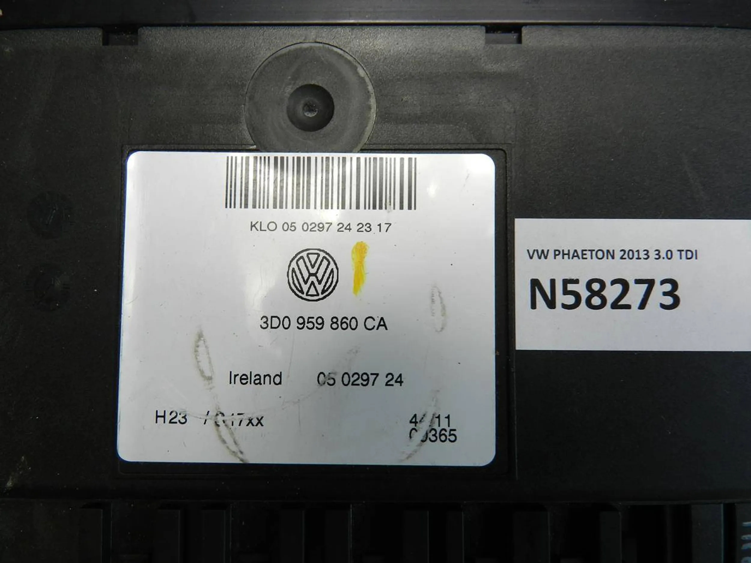 VW Phaeton comfort control unit 3D0959860CA