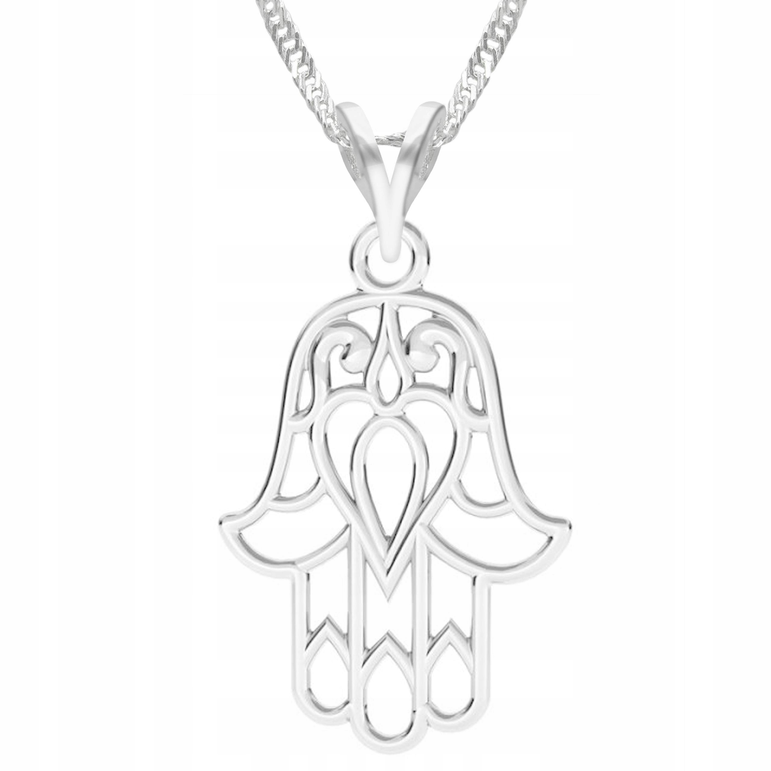 Stříbrný náhrdelník Ruka prozřetelnosti Ruka Vzor Tvar Víra Stříbro 925